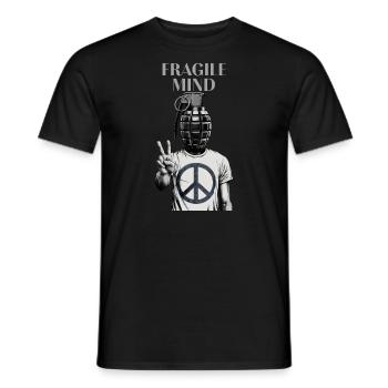 Fragile Mind - Men's T-Shirt - black - Front - AI Model Male 178 light (178cm)
