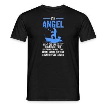 Angeln Fische Fischen Geschenk - Männer T-Shirt - Schwarz - Vorne - AI Model Male 178 light (178cm)