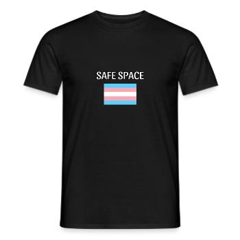 TRANS Safe Space - Transgender Pride - Männer T-Shirt - Schwarz - Vorne - AI Model Male 178 light (178cm)
