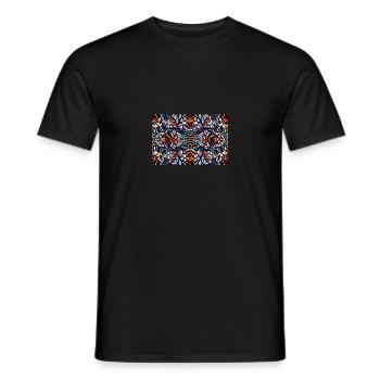 Mosaïque Kaléidoscope colorée - T-shirt homme - noir - Devant - AI Model Male 178 light (178cm)