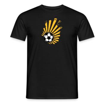 Fußball-Design (Sterne) - Männer T-Shirt - Schwarz - Vorne - AI Model Male 178 light (178cm)