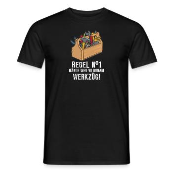 Handwerker Lustiger Spruch im Mundart Dialekt - Männer T-Shirt - Schwarz - Vorne - AI Model Male 178 light (178cm)