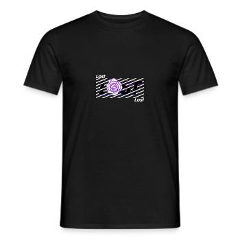 VERLOREN - Männer T-Shirt - Schwarz - Vorne - AI Model Male 178 light (178cm)
