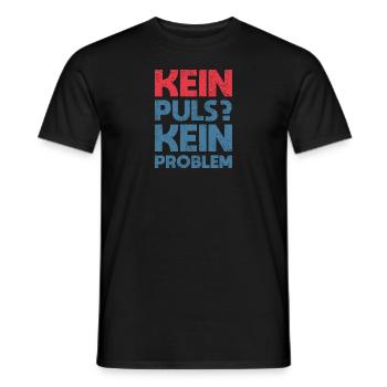 Kein Puls? Kein Problem - Männer T-Shirt - Schwarz - Vorne - AI Model Male 178 light (178cm)