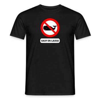 baleine interdite - T-shirt homme - noir - Devant - AI Model Male 178 light (178cm)