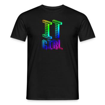 IT Girl | Nerd | | Computers Computer scientist - Men's T-Shirt - black - Front - AI Model Male 178 light (178cm)