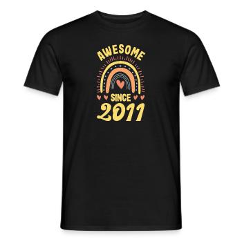 11ter Geburtstag 11 Jahre Idee zum 11. Geburtstag - Männer T-Shirt - Schwarz - Vorne - AI Model Male 178 light (178cm)