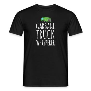 Garbage trucks, garbage day, garbage collection - Men's T-Shirt - black - Front - AI Model Male 178 light (178cm)