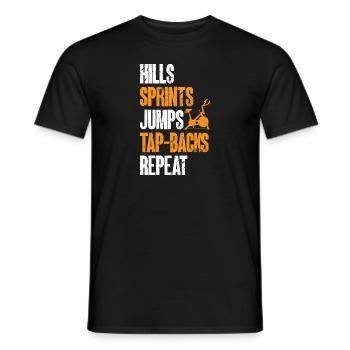 Indoor Cycling Bike Workout - Men's T-Shirt - black - Front - AI Model Male 178 light (178cm)