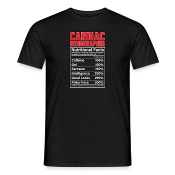 Kardiologe Medizinische Sonographie Ultraschall - Männer T-Shirt - Schwarz - Vorne - AI Model Male 178 light (178cm)