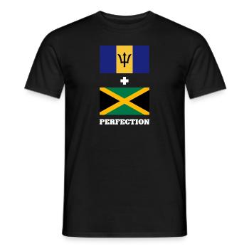 Drapeau de la Barbade Bayan barbadien - T-shirt homme - noir - Devant - AI Model Male 178 light (178cm)
