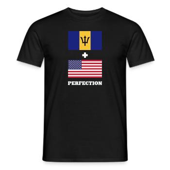 Drapeau de la Barbade Bayan barbadien - T-shirt homme - noir - Devant - AI Model Male 178 light (178cm)