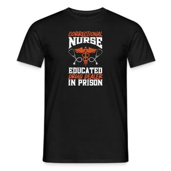 Krankenschwester Strafvollzug Gefängnis - Männer T-Shirt - Schwarz - Vorne - AI Model Male 178 light (178cm)