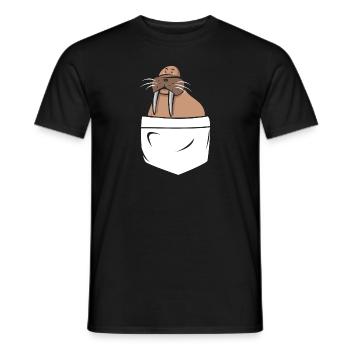 Walross - Männer T-Shirt - Schwarz - Vorne - AI Model Male 178 light (178cm)
