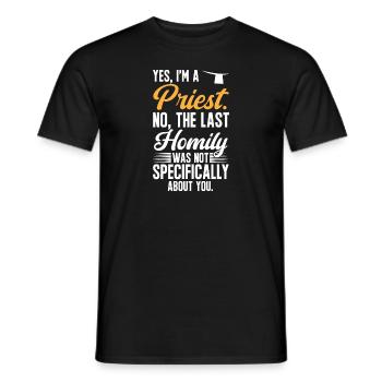 Priester Katholischer christlicher Priester - Männer T-Shirt - Schwarz - Vorne - AI Model Male 178 light (178cm)