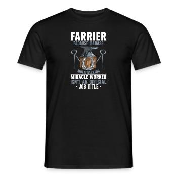 Farrier Horseshoe Horseshoeing - Men's T-Shirt - black - Front - AI Model Male 178 light (178cm)