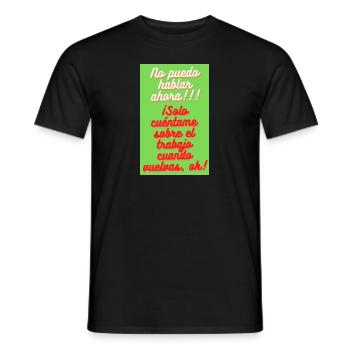 NO PUEDO HABLAR AHORA . SOLO CUÉTAME SOBRE - T-shirt homme - noir - Devant - AI Model Male 178 light (178cm)