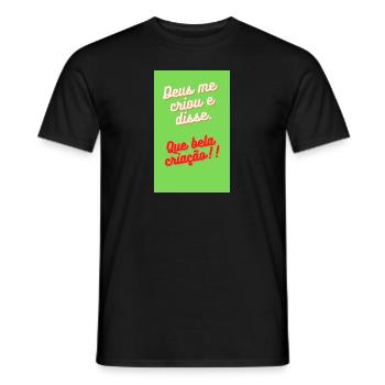 deus creou me e disse ,que bela criação!! - T-shirt homme - noir - Devant - AI Model Male 178 light (178cm)