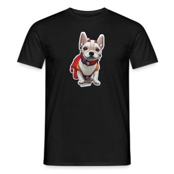 Super Hund - Männer T-Shirt - Schwarz - Vorne - AI Model Male 178 light (178cm)
