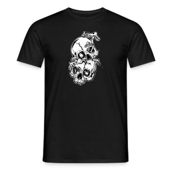 Magic Mushrooms // Skulls // Illustration - Männer T-Shirt - Schwarz - Vorne - AI Model Male 178 light (178cm)