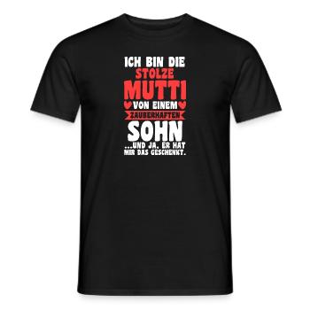 Mutter Sohn Muttertag Mama - Männer T-Shirt - Schwarz - Vorne - AI Model Male 178 light (178cm)