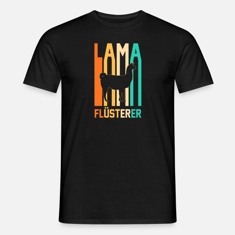Lama - Männer T-Shirt - Schwarz
