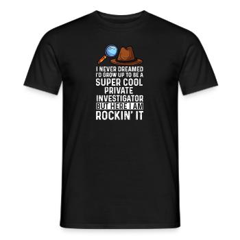 super cooler Privatdetektiv Design - Männer T-Shirt - Schwarz - Vorne - AI Model Male 178 light (178cm)