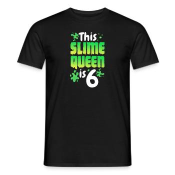 Cette reine de slime a 6 ans - T-shirt homme - noir - Devant - AI Model Male 178 light (178cm)
