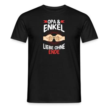 Großvater Opa und Enkel - Männer T-Shirt - Schwarz - Vorne - AI Model Male 178 light (178cm)