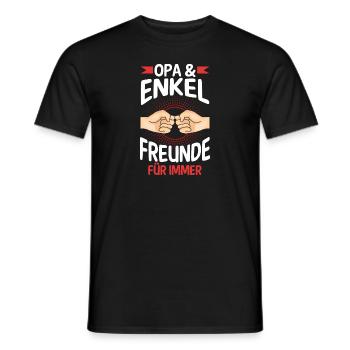 Großvater Opa und Enkel - Männer T-Shirt - Schwarz - Vorne - AI Model Male 178 light (178cm)