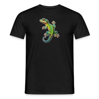 Lézard gecko - T-shirt homme - noir - Devant - AI Model Male 178 light (178cm)