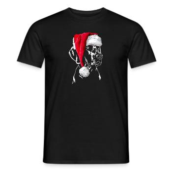 Santa WEIMARANER Chiens de chasse de Noël Wilsigns - T-shirt homme - noir - Devant - AI Model Male 178 light (178cm)