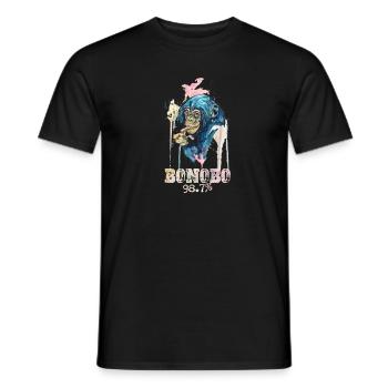 Lustiges Affe Schimpanse DNA - Männer T-Shirt - Schwarz - Vorne - AI Model Male 178 light (178cm)