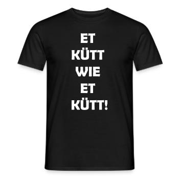 Kölsche Sprüche ET KÜTT WIE ET KÜTT Köln - Männer T-Shirt - Schwarz - Vorne - AI Model Male 178 light (178cm)