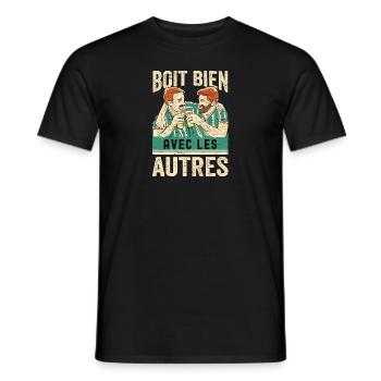 Se boit bien - Männer T-Shirt - Schwarz - Vorne - AI Model Male 178 light (178cm)