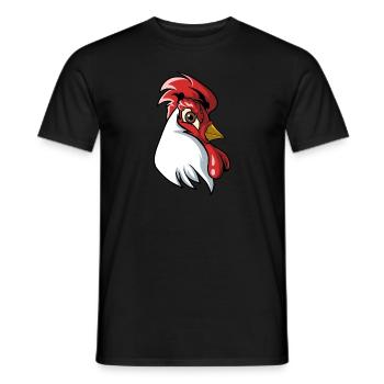 Rooster Chicken Farm Chickens - Men's T-Shirt - black - Front - AI Model Male 178 light (178cm)