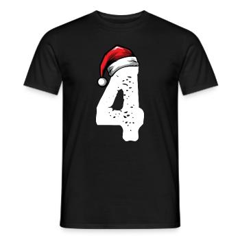 4 Numéro de Noël - T-shirt homme - noir - Devant - AI Model Male 178 light (178cm)