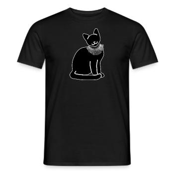 Ruth Bader Ginsberg Notorious (RBG) collar cat - Men's T-Shirt - black - Front - AI Model Male 178 light (178cm)