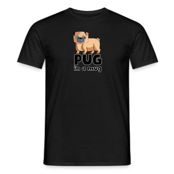 Pug in a mug - Männer T-Shirt - Schwarz - Vorne - AI Model Male 178 light (178cm)