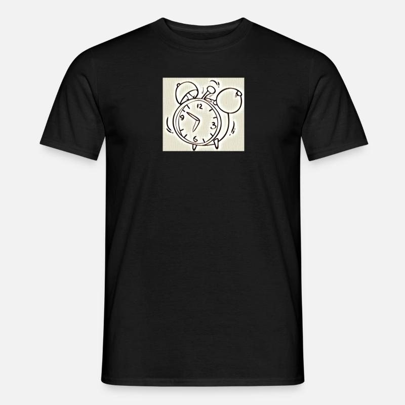 Wecker - Männer T-Shirt - Schwarz