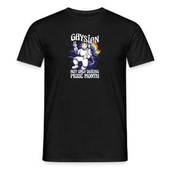 gay lesbian LGBTQ pride gaysian i gift - Men's T-Shirt - black - Front - AI Model Male 178 light (178cm)