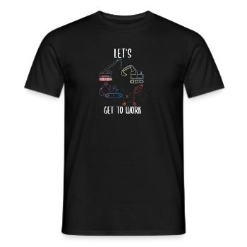 Bagger Baustelle Bauarbeiterin Mädchen I Geschenk - Männer T-Shirt - Schwarz - Vorne - AI Model Male 178 light (178cm)