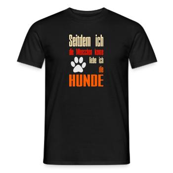 Hundeliebhaber - Mensch und Hund - Tierliebe - Männer T-Shirt - Schwarz - Vorne - AI Model Male 178 light (178cm)