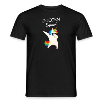 Unicorn Squad Dab Dabbing Party - Mænd T-shirt - sort - Foran - AI Model Male 178 light (178cm)