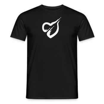 Schuss durchs Herz - Männer T-Shirt - Schwarz - Vorne - AI Model Male 178 light (178cm)