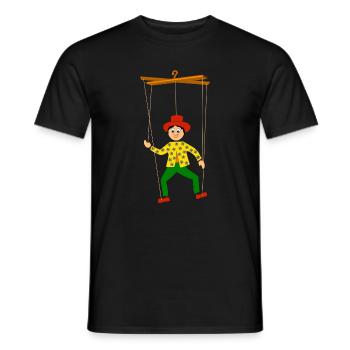 kinder marionette lustig - Männer T-Shirt - Schwarz - Vorne - AI Model Male 178 light (178cm)