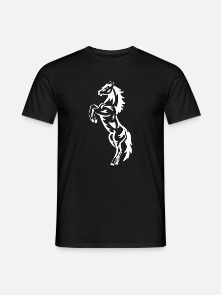 Cheval, équitation, cavalier, chevaux - T-shirt homme - noir