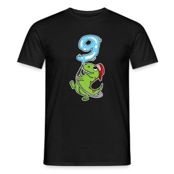 Dino Fire Fighter Number 9 ws - Männer T-Shirt - Schwarz - Vorne - AI Model Male 178 light (178cm)