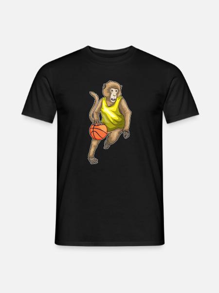 Singe Basketteur Basketteur - T-shirt homme - noir