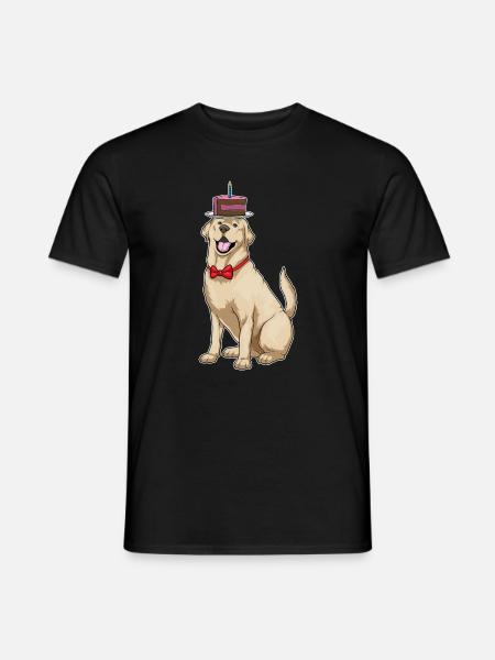 Labrador Birthday Cake - Men's T-Shirt - black